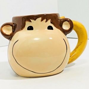 Smiling Monkey Banana Coffee Mug